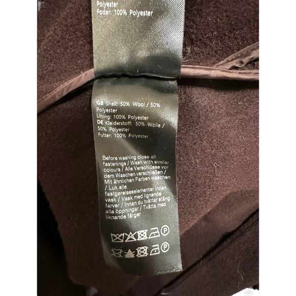 Samsøe and Samsøe Dione Overshirt Chocolate Plum size Large - Picture 5 of 6